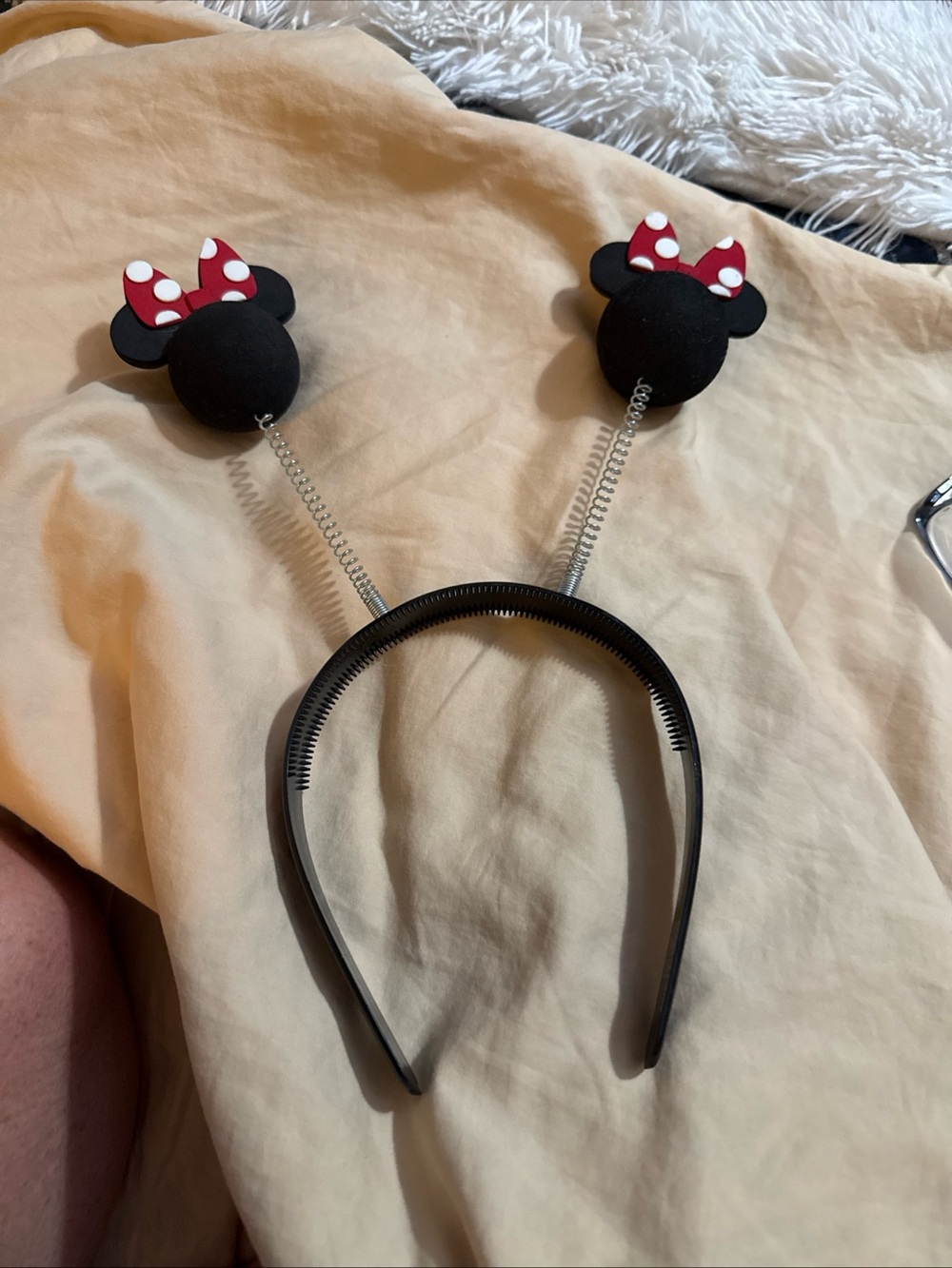 Disney Black Headband with Red Polka Dot Minnie Bows